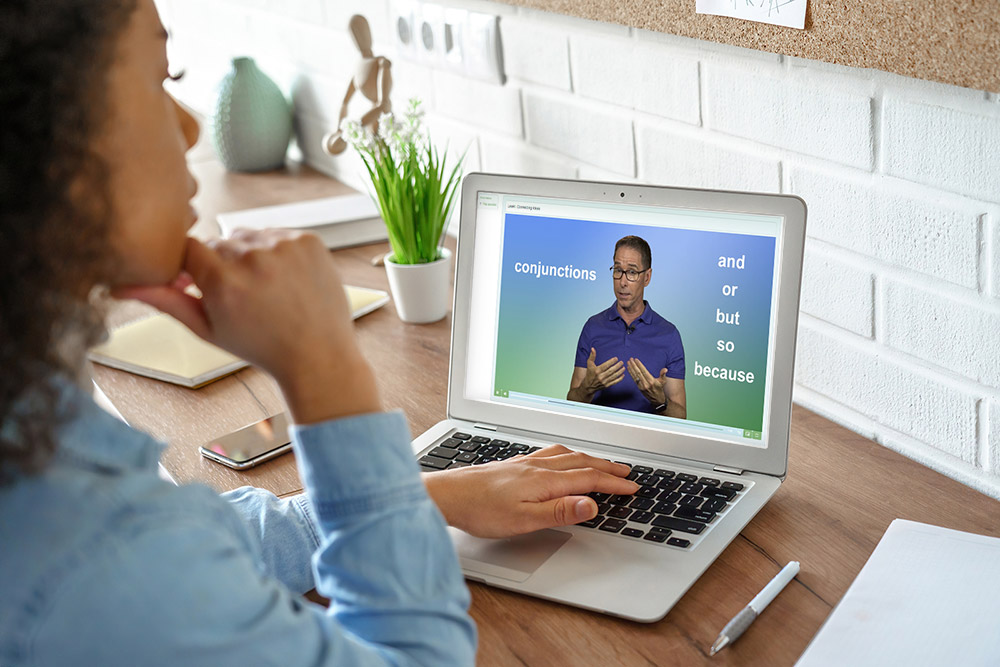 young woman looking at ELD online software