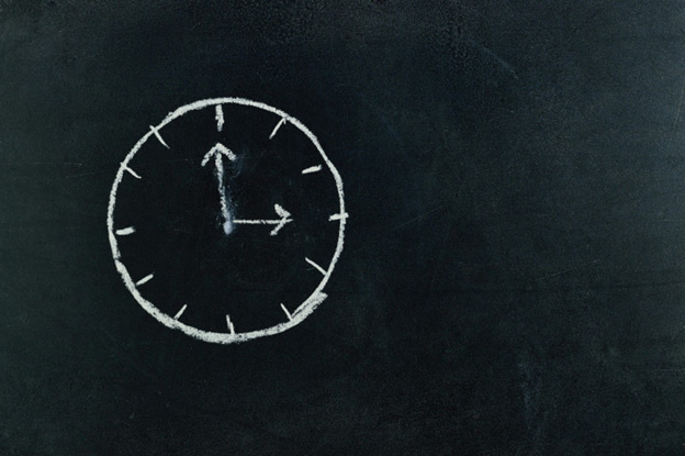 time-on-chalkboard classroom time