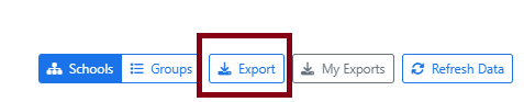 screen shot highlighting export button
