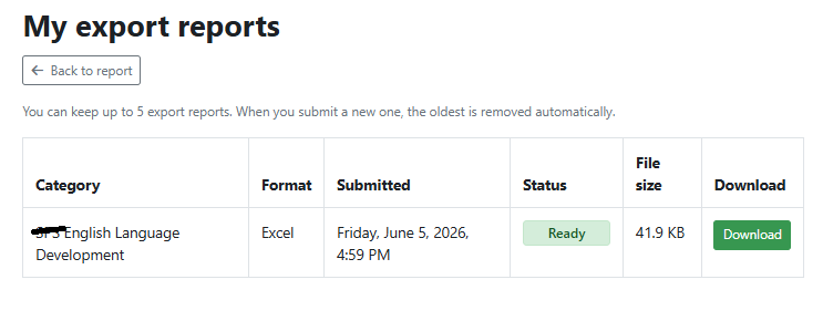 reports screenshot