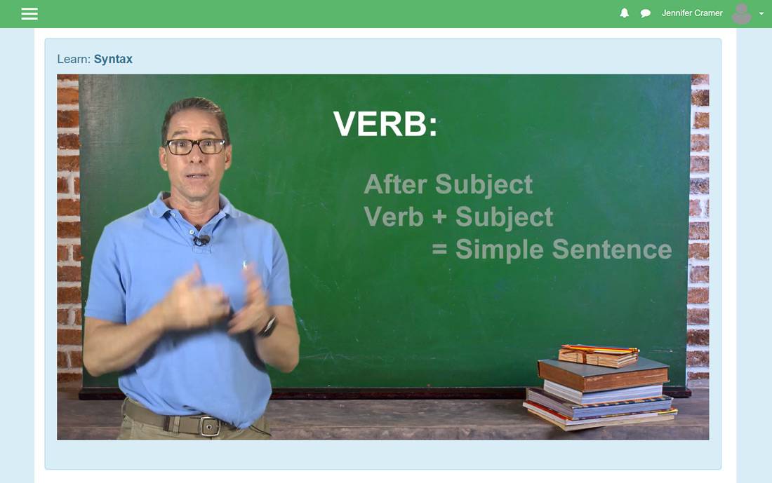 teaching about english verbs